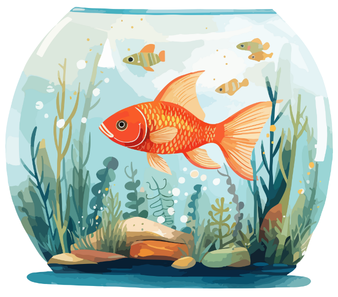 It's a goldfish at home...